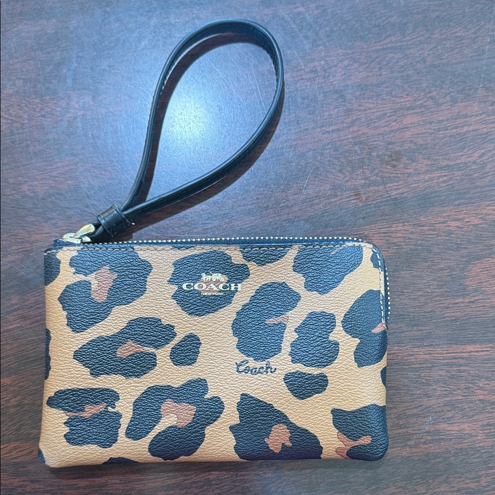 Coach Leopard Wristlet